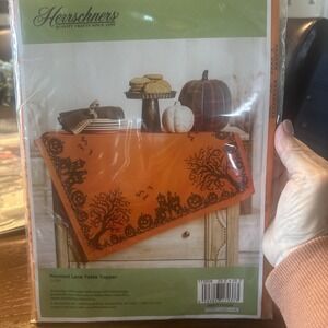 #173808 HERRSCHNERS "Haunted Lane"  Table Topper Halloween Cross‎ Stitch NIP!